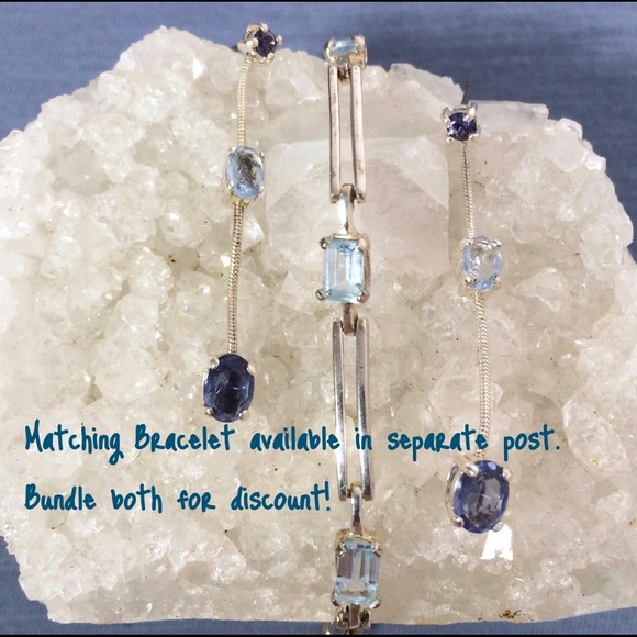 Three-Stone Sterling Earrings - Picture 4 of 8